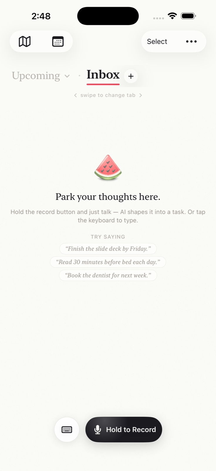 Watermelon Todo screen